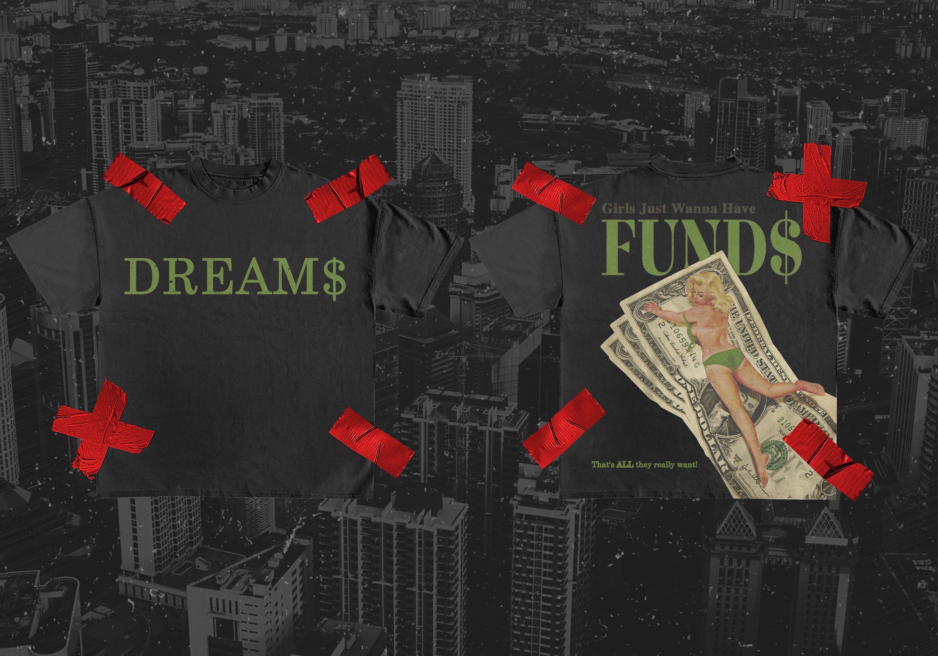 Girls Just Wanna Have FUND$ ® Tee (Black)