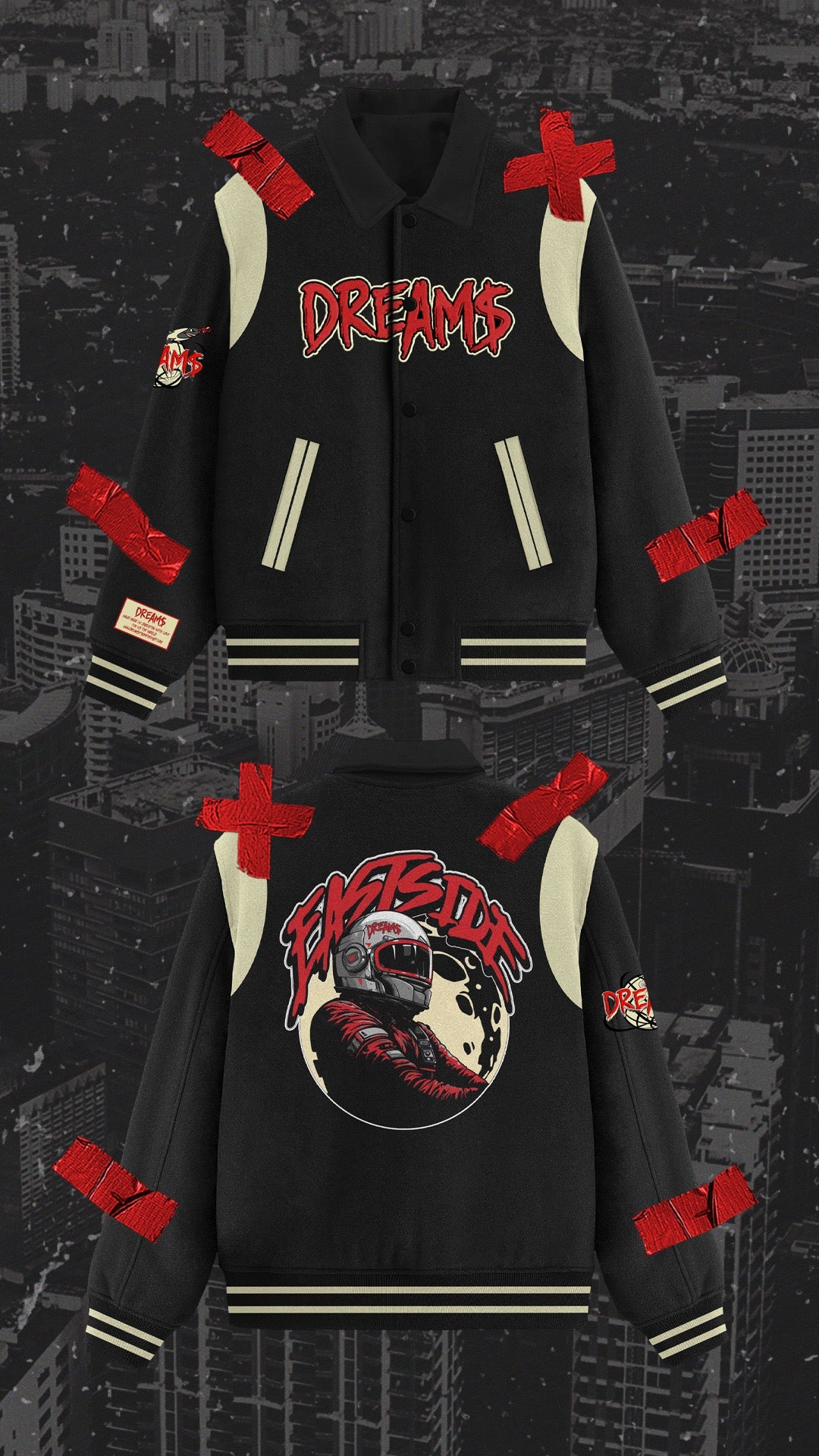 DREAM$ ® Wool Letterman (Black)