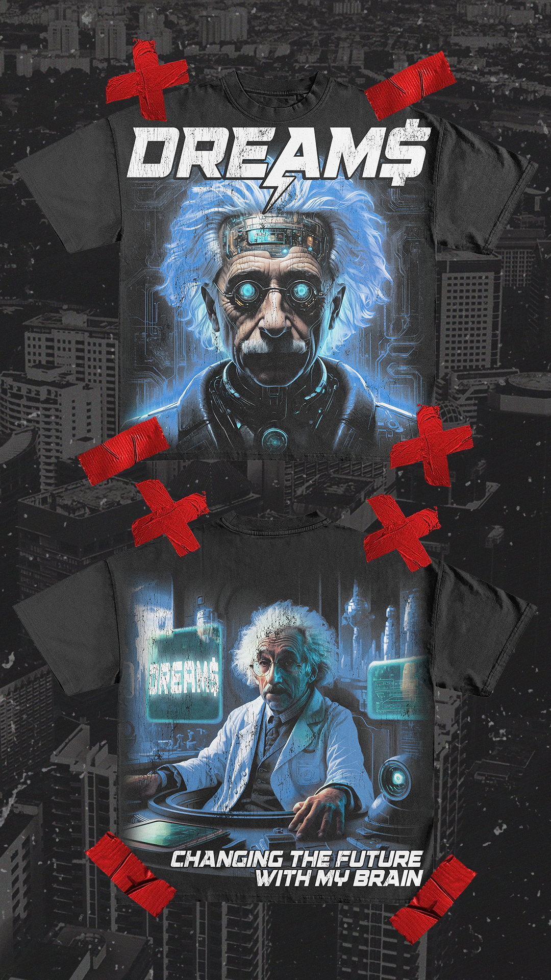 DREAM$ ® Einstein Tee (Black)