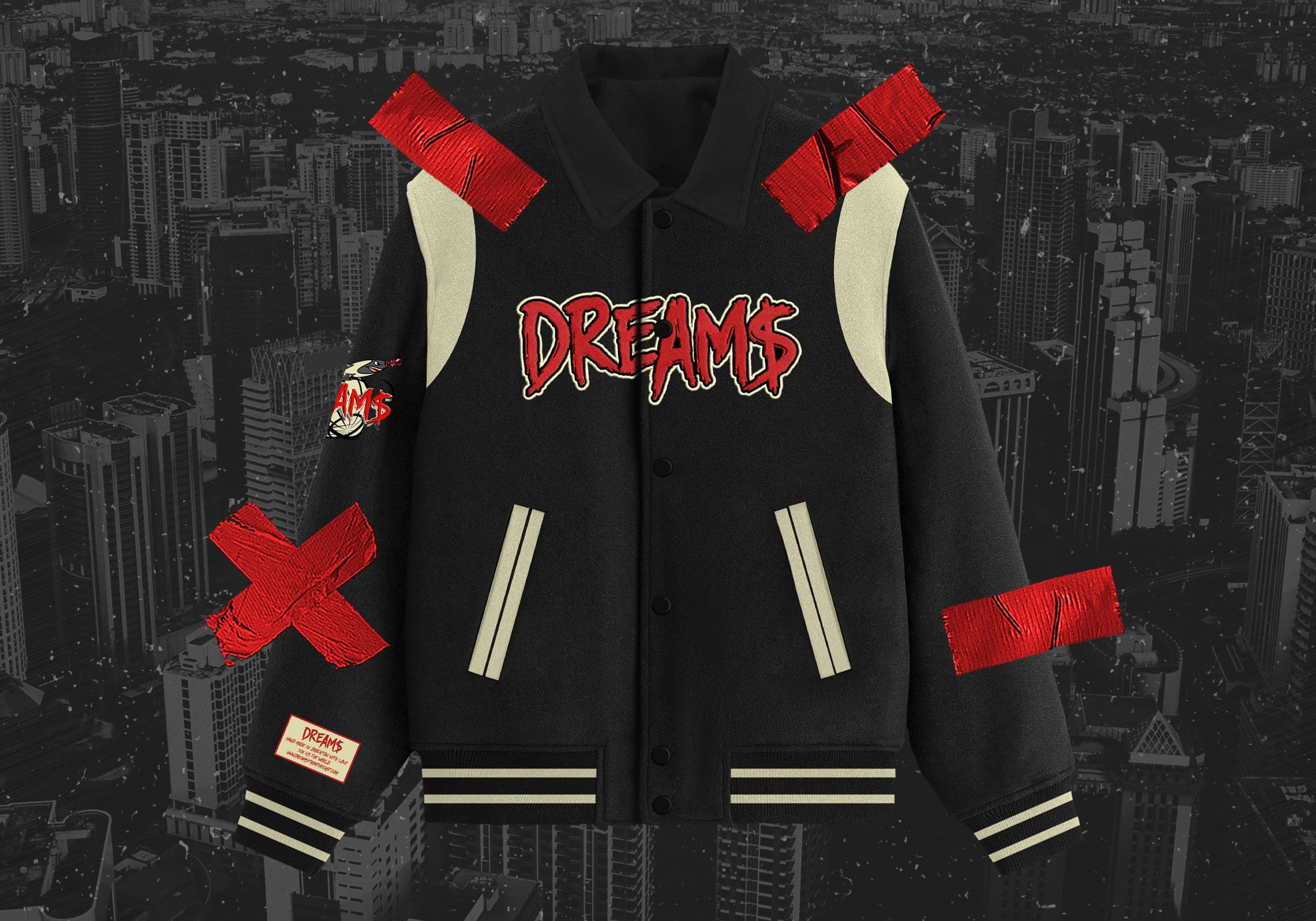 DREAM$ ® Wool Letterman (Black)