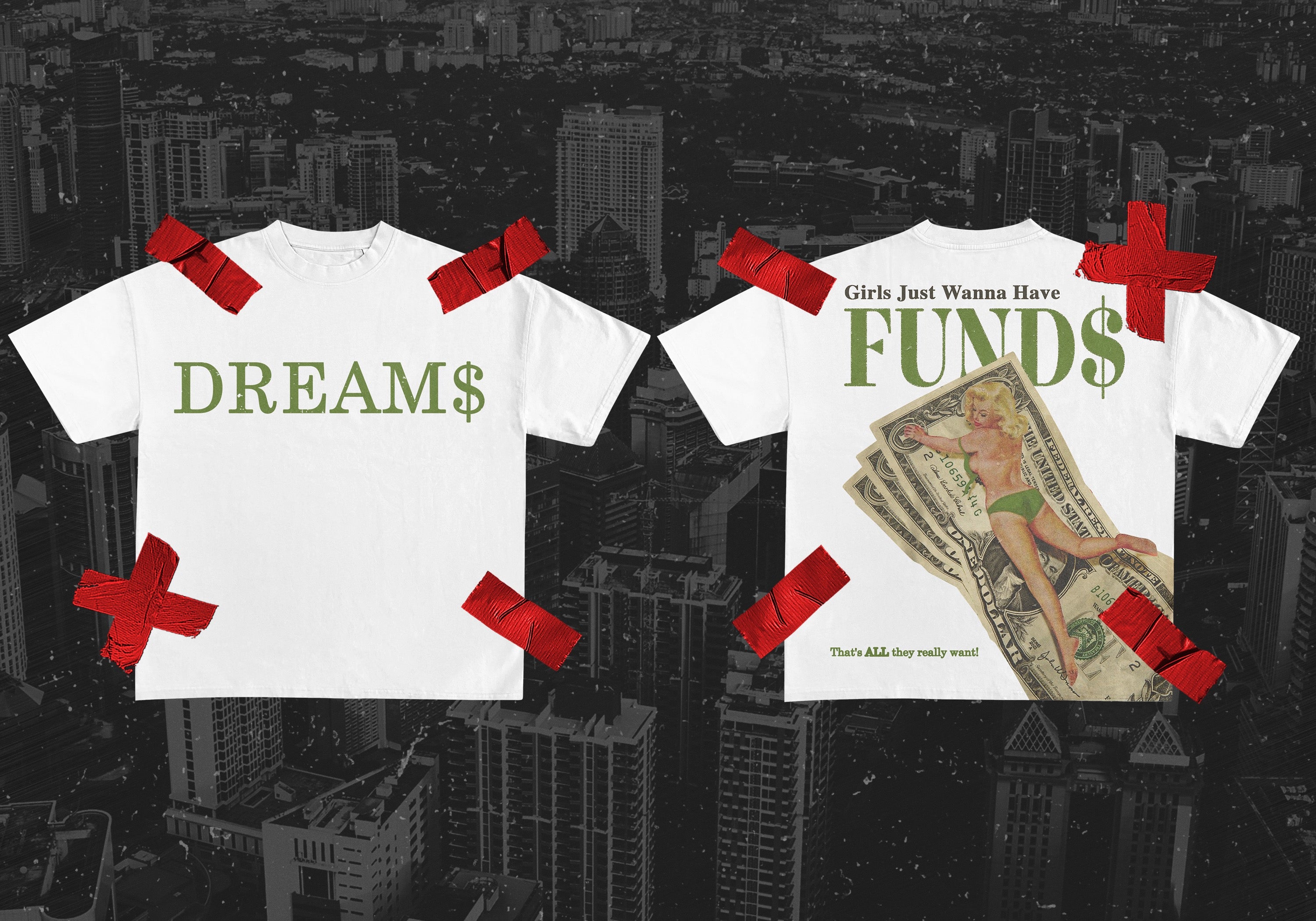 Girls Just Wanna Have FUND$ ® Tee (White)