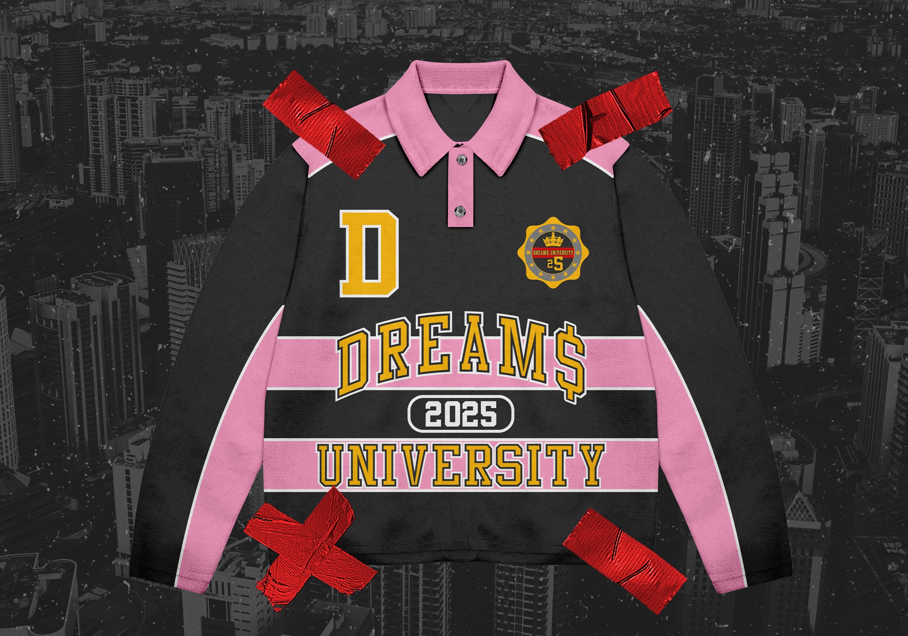 DREAM$ ® Rugby Polo (Pink)