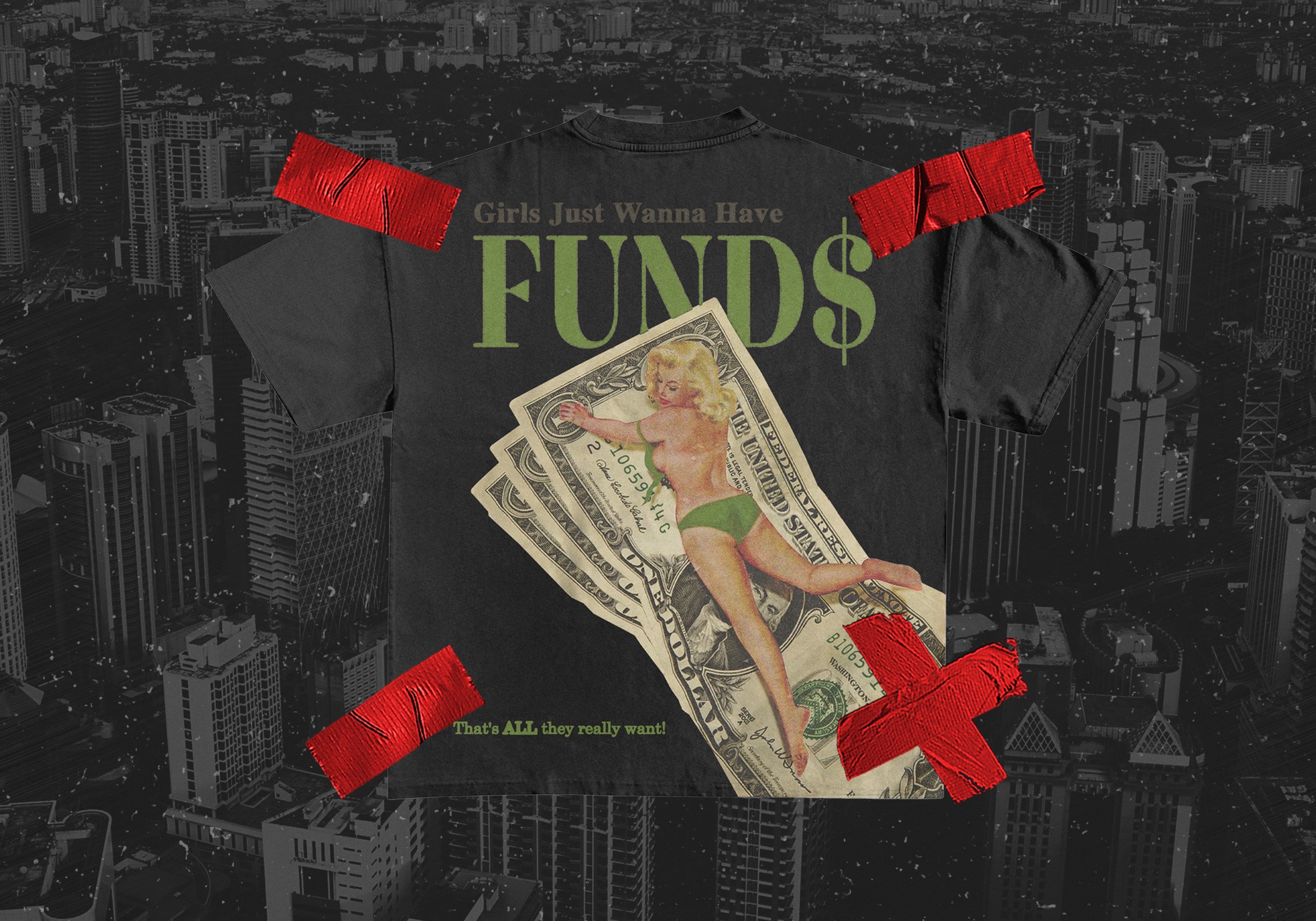 Girls Just Wanna Have FUND$ ® Tee (Black)