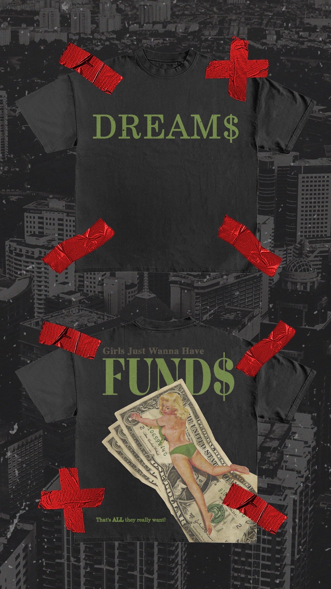 Girls Just Wanna Have FUND$ ® Tee (Black)