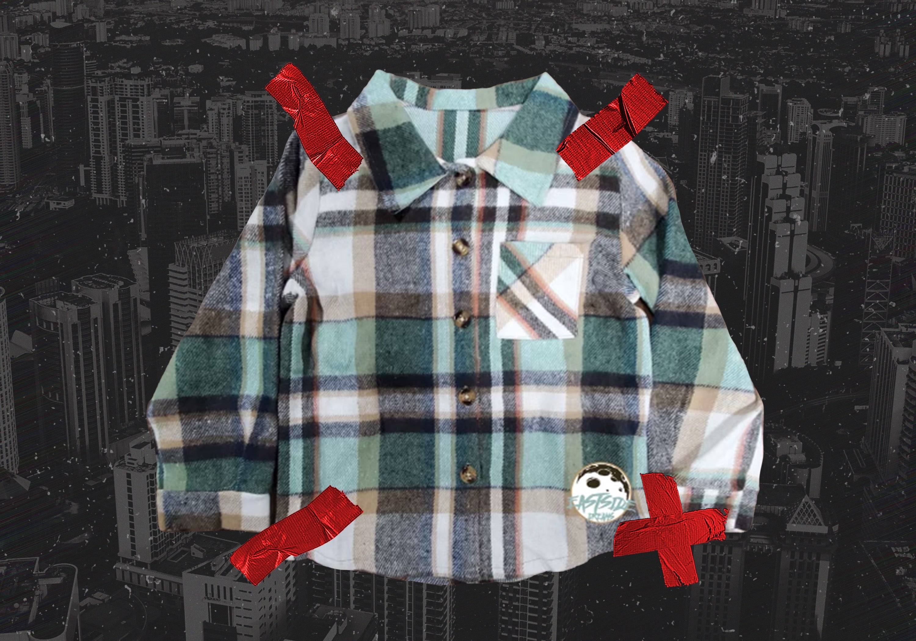DREAM$ ® Kids Flannel Top (Mint)