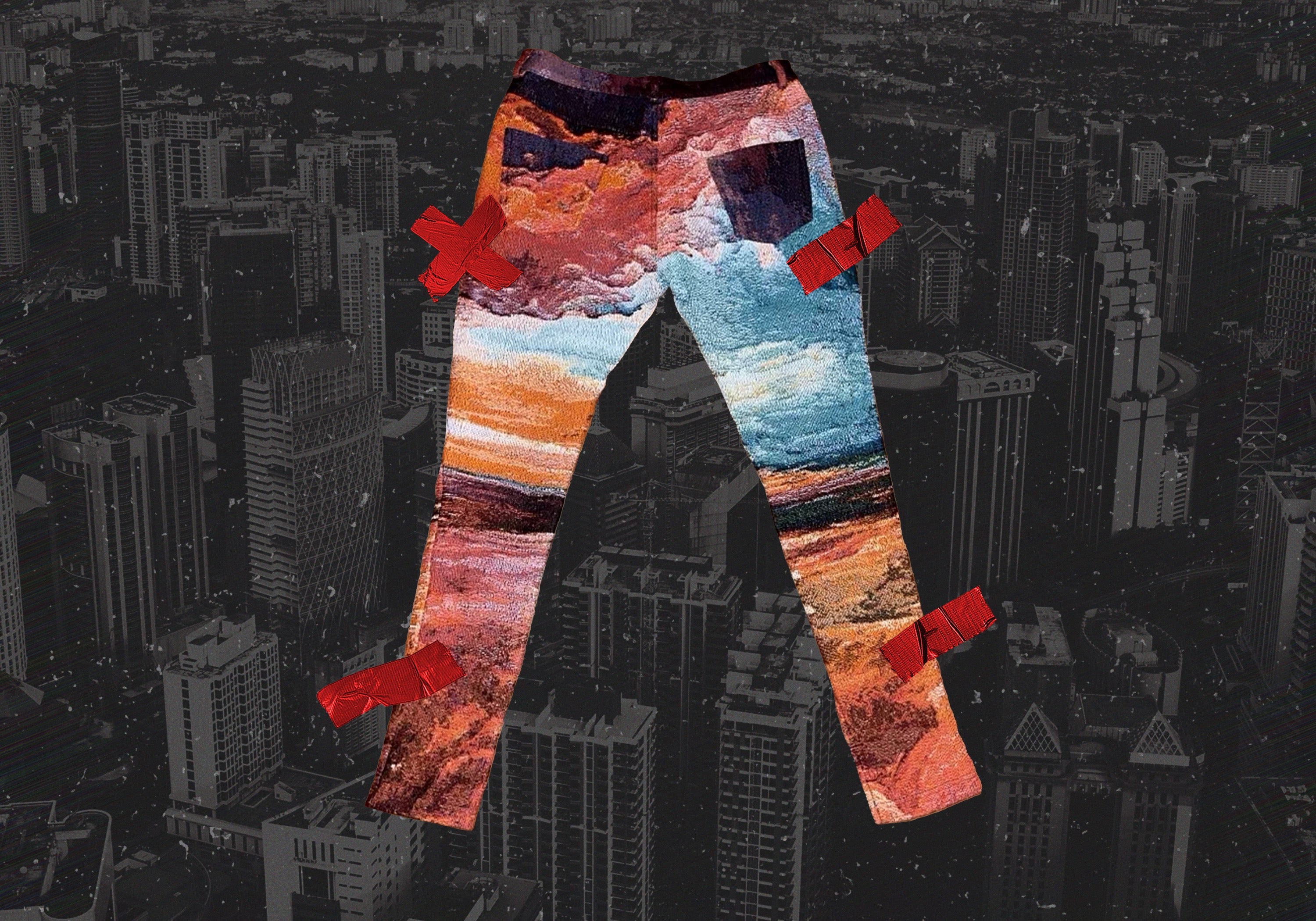 DREAM$ ® Knit Tapestry Pants (Lava)