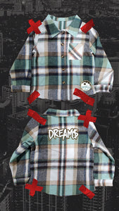 DREAM$ ® Kids Flannel Top (Mint)